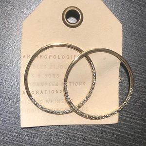 Anthropologie hoops with gem details